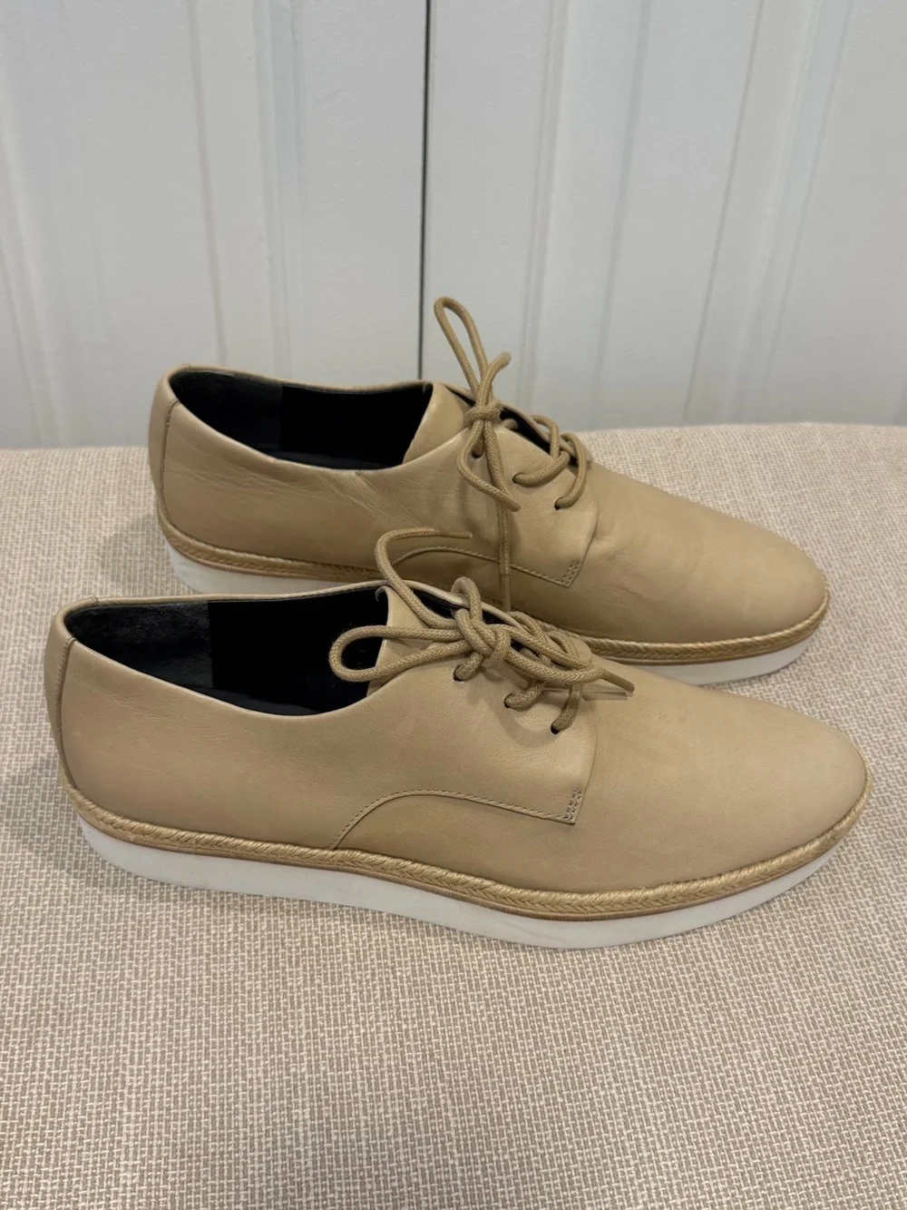 Via Spiga Leather Platform Derby Shoes Women’s Size 7.5 M